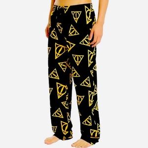 HARRY POTTER Deathly Hollows Lounge Pajama Pants NEW Unisex Medium